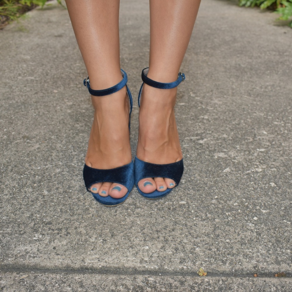 Betssy Johnson Velvet Heels